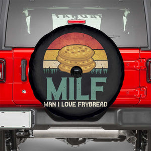 Funny MILF Man I Love Frybread Spare Tire Cover Vintage Retro Sunset Native American Food TS11 Black Print Your Wear