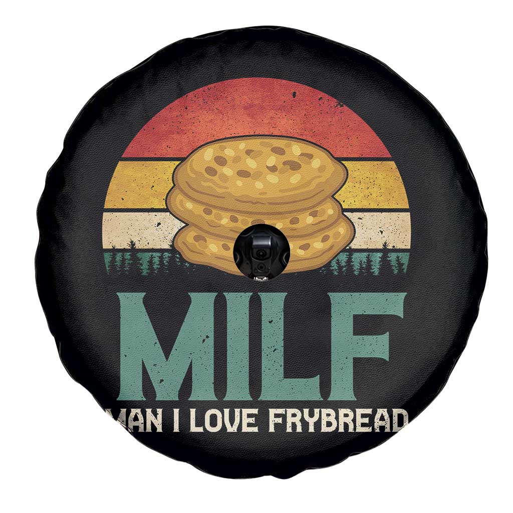 Funny MILF Man I Love Frybread Spare Tire Cover Vintage Retro Sunset Native American Food TS11 Print Your Wear