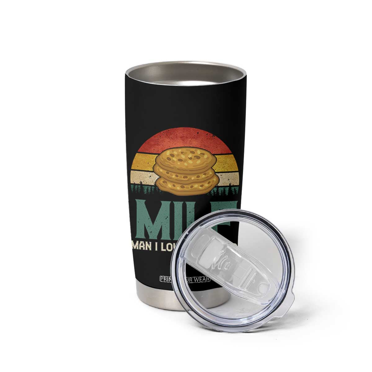 Funny MILF Man I Love Frybread Tumbler Cup Vintage Retro Sunset Native American Food TS11 Print Your Wear