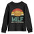 Funny MILF Man I Love Frybread Youth Sweatshirt Vintage Retro Sunset Native American Food TS11 Black Print Your Wear