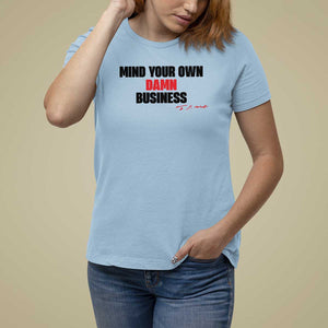 Funny Walz T Shirt For Women Mind Your Own Damn Business Signature TS11 Light Blue Print Your Wear