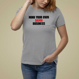 Funny Walz T Shirt For Women Mind Your Own Damn Business Signature TS11 Sport Gray Print Your Wear