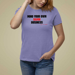 Funny Walz T Shirt For Women Mind Your Own Damn Business Signature TS11 Violet Print Your Wear