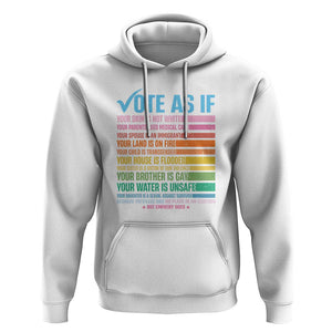 Vote For Human's Rights Hoodie Vote As If Your Skin Is Not White Your Parents Need Medical Care TS11 White Print Your Wear