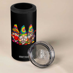 Three Hippie Gnomes Peace Retro Tie Dye Flower 4 in 1 Can Cooler Tumbler TS11 Print Your Wear
