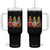 Three Hippie Gnomes Peace Retro Tie Dye Flower Tumbler With Handle TS11 One Size: 40 oz Black Print Your Wear