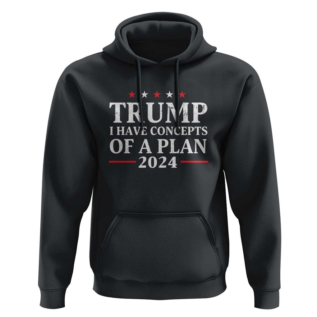 Trump Supporter Hoodie I Have Concepts Of A Plan 2024 Vintage Star Political Election 2024 TS11 Black Print Your Wear