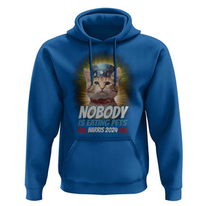 Harris 2024 Hoodie Nobody Is Eating Pets American Flag Cat Hat TS11 Royal Blue Print Your Wear