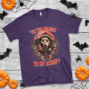 Halloween Christmas T Shirt Tis The Season To Be Creepy Ghost Horror Xmas TS11 Purple Print Your Wear
