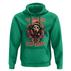 Halloween Christmas Hoodie Tis The Season To Be Creepy Ghost Horror Xmas TS11 Irish Green Print Your Wear