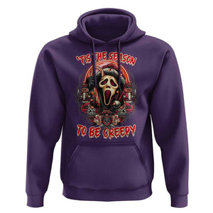 Halloween Christmas Hoodie Tis The Season To Be Creepy Ghost Horror Xmas TS11 Purple Print Your Wear