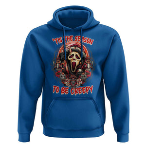 Halloween Christmas Hoodie Tis The Season To Be Creepy Ghost Horror Xmas TS11 Royal Blue Print Your Wear