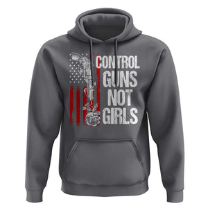 Harris Walz Feminist Hoodie Control Guns Not Girls Women's Rights Roses American Flag TS11 Charcoal Print Your Wear