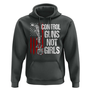 Harris Walz Feminist Hoodie Control Guns Not Girls Women's Rights Roses American Flag TS11 Dark Heather Print Your Wear