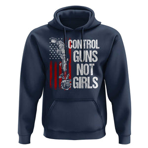 Harris Walz Feminist Hoodie Control Guns Not Girls Women's Rights Roses American Flag TS11 Navy Print Your Wear