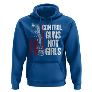 Harris Walz Feminist Hoodie Control Guns Not Girls Women's Rights Roses American Flag TS11 Royal Blue Print Your Wear