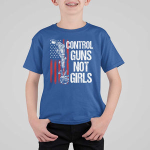 Harris Walz Feminist T Shirt For Kid Control Guns Not Girls Women's Rights Roses American Flag TS11 Royal Blue Print Your Wear