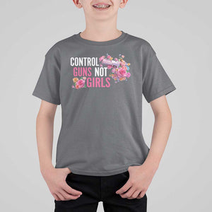 Harris Walz Feminist T Shirt For Kid Control Guns Not Girls Women's Rights Flower TS11 Charcoal Print Your Wear