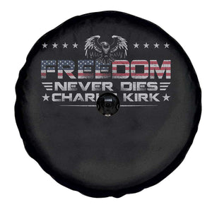 Freedom Never Dies Charlie Kirk Spare Tire Cover Vintage American Flag TS11 Print Your Wear