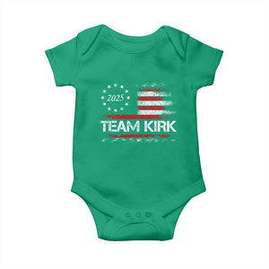 Team Kirk 2025 Baby Onesie Charlie Kirk Freedom Vintage American Flag TS11 Irish Green Print Your Wear