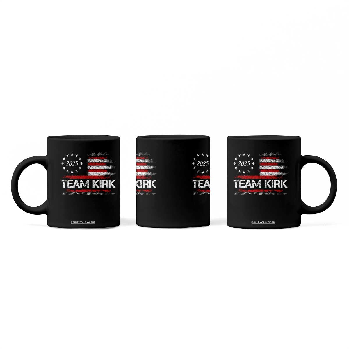 Team Kirk 2025 Coffee Mug Charlie Kirk Freedom Vintage American Flag TS11 Print Your Wear