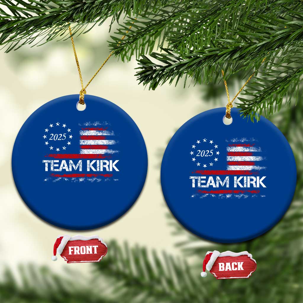 Team Kirk 2025 Ceramic Ornament Charlie Kirk Freedom Vintage American Flag TS11 1pc Blue Print Your Wear