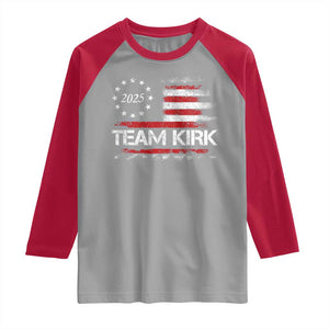 Team Kirk 2025 Raglan Shirt Charlie Kirk Freedom Vintage American Flag TS11 Sport Gray Red Print Your Wear