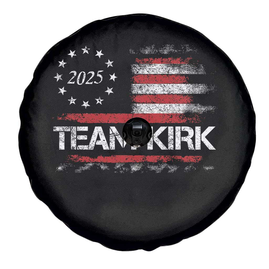 Team Kirk 2025 Spare Tire Cover Charlie Kirk Freedom Vintage American Flag TS11 Print Your Wear