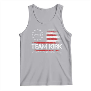 Team Kirk 2025 Tank Top Charlie Kirk Freedom Vintage American Flag TS11 Athletic Heather Print Your Wear