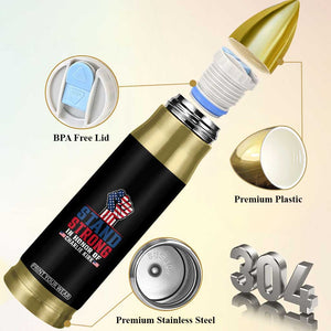 Stand Strong In Honor Of Charlie Kirk Bullet Tumbler Handfist American Flag - Print Your Wear