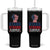 Stand Strong In Honor Of Charlie Kirk Tumbler With Handle Handfist American Flag TS11 One Size: 40 oz Black Print Your Wear