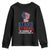 Stand Strong In Honor Of Charlie Kirk Youth Sweatshirt Handfist American Flag TS11 Black Print Your Wear