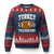 Funny Turkey And Touchdowns Ugly Christmas Sweater Thanksgiving American Football TS11 Navy Red Print Your Wear
