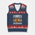 Funny Turkey And Touchdowns V-Neck Knit Sweater Vest Thanksgiving American Football TS11 Navy Red Print Your Wear