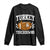Funny Turkey And Touchdowns Long Sleeve Shirt Thanksgiving American Football - Print Your Wear