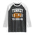 Funny Turkey And Touchdowns Raglan Shirt Thanksgiving American Football - Print Your Wear