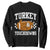 Funny Turkey And Touchdowns Sweatshirt Thanksgiving American Football - Print Your Wear