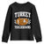 Funny Turkey And Touchdowns Youth Sweatshirt Thanksgiving American Football - Print Your Wear