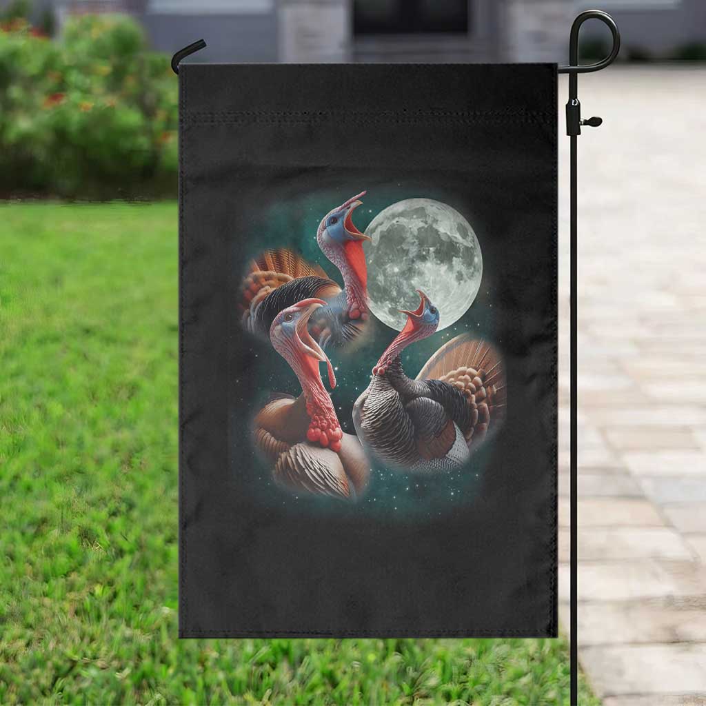 Funny Three Turkey Moon Garden Flag Weird Cursed Thanksgiving Meme TS11 Print Your Wear
