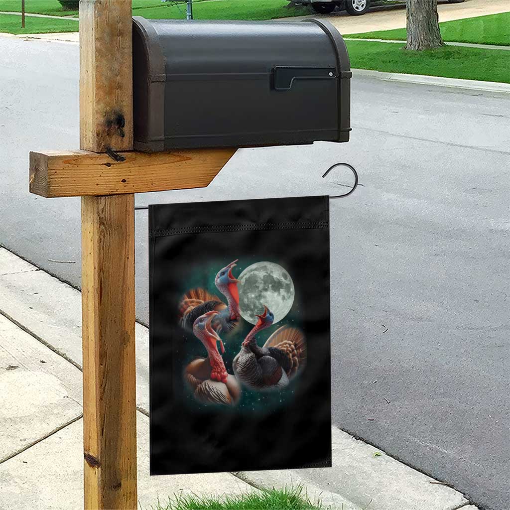 Funny Three Turkey Moon Garden Flag Weird Cursed Thanksgiving Meme TS11 Print Your Wear