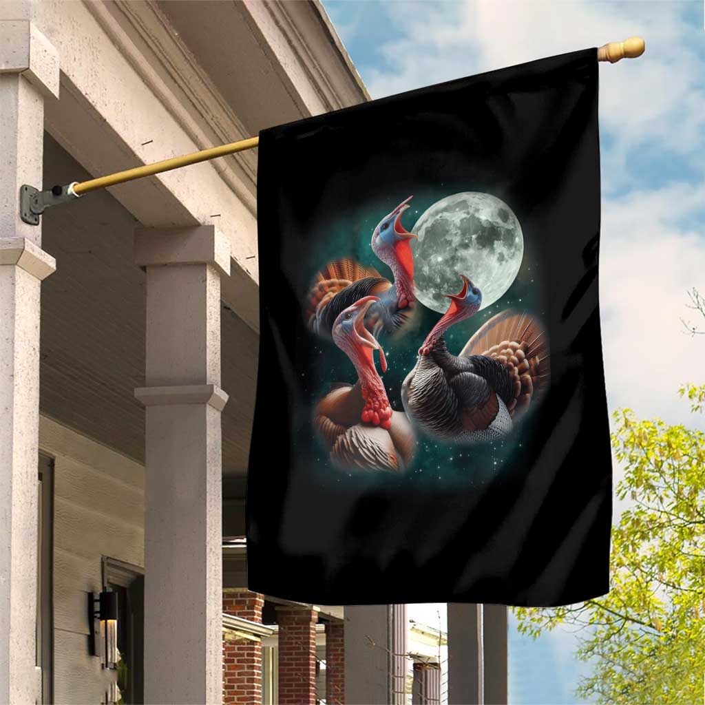 Funny Three Turkey Moon Garden Flag Weird Cursed Thanksgiving Meme TS11 Print Your Wear