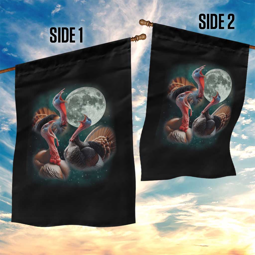 Funny Three Turkey Moon Garden Flag Weird Cursed Thanksgiving Meme TS11 Print Your Wear