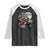 Funny Three Turkey Moon Raglan Shirt Weird Cursed Thanksgiving Meme TS11 Black White Print Your Wear