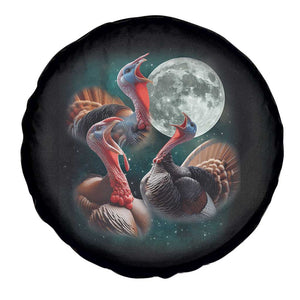 Funny Three Turkey Moon Spare Tire Cover Weird Cursed Thanksgiving Meme TS11 Print Your Wear
