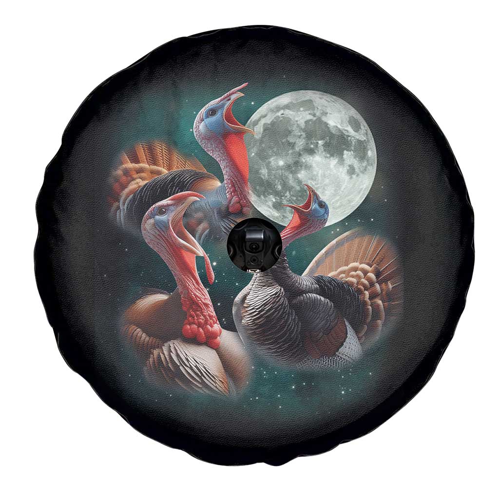 Funny Three Turkey Moon Spare Tire Cover Weird Cursed Thanksgiving Meme TS11 Print Your Wear