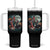 Funny Three Turkey Moon Tumbler With Handle Weird Cursed Thanksgiving Meme TS11 One Size: 40 oz Black Print Your Wear