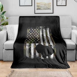 Turkey Hunting Camo US American Flag Thanksgiving Throw Blanket TS11 Print Your Wear