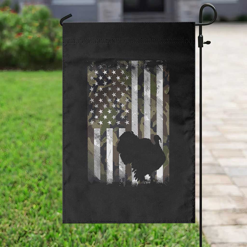 Turkey Hunting Camo US American Flag Thanksgiving Garden Flag TS11 Print Your Wear