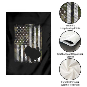 Turkey Hunting Camo US American Flag Thanksgiving Garden Flag TS11 Print Your Wear