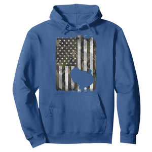 Turkey Hunting Camo US American Flag Thanksgiving Hoodie TS11 Royal Blue Print Your Wear